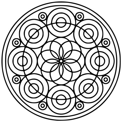 Circle Mandala From Geometric Mandalas Coloring Page